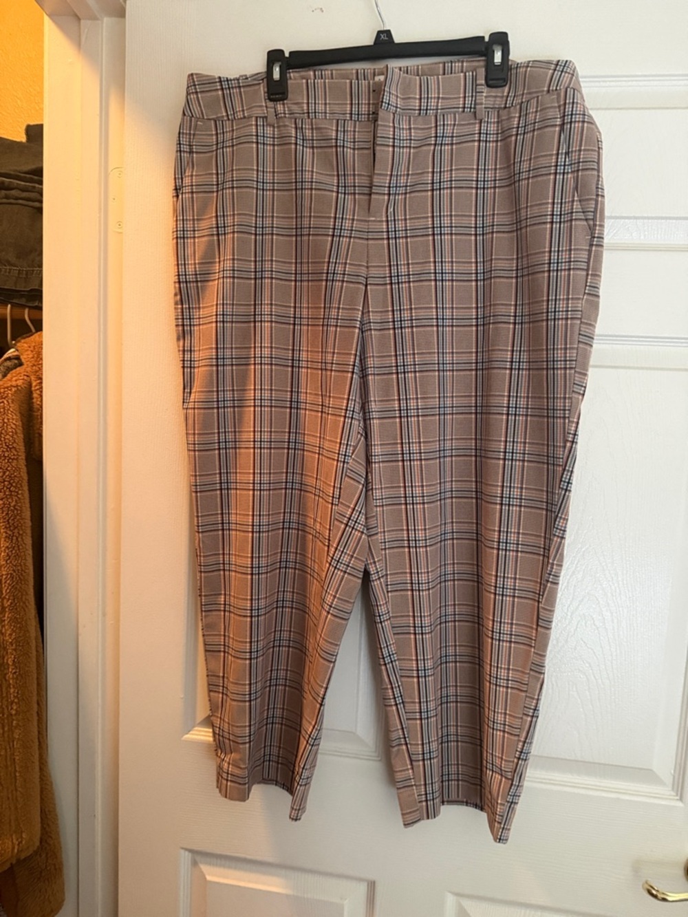 a new day Plaid Chinos in Tan and Navy